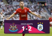 Newscasttle vs Huddersfield Town highlights 2016