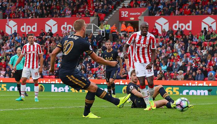 Stoke mot Tottenham i helgen - 0-4.