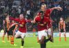 Mancester United zlatan jublar efter mål