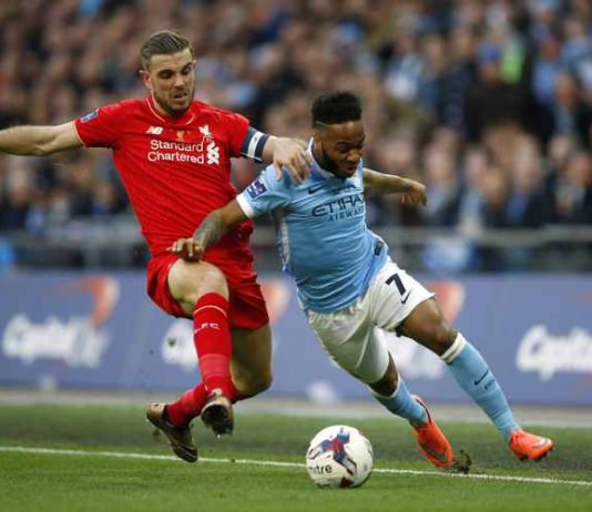 Liverpool mot Manchester City i mars 2016.