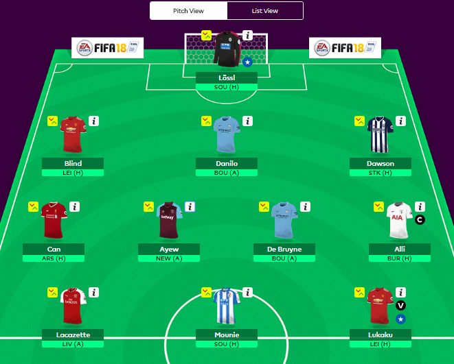 fantasy premier league round 3