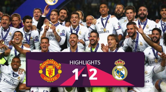 Manchester United vs Real Madrid Supercup hightlights 2017