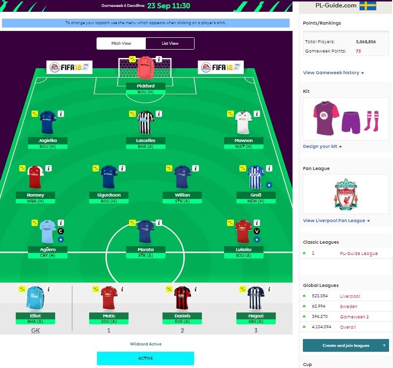 FPL Team Week 6