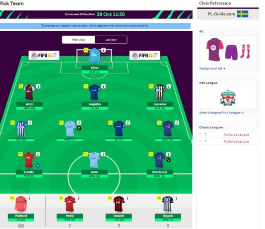 week 10 fpl