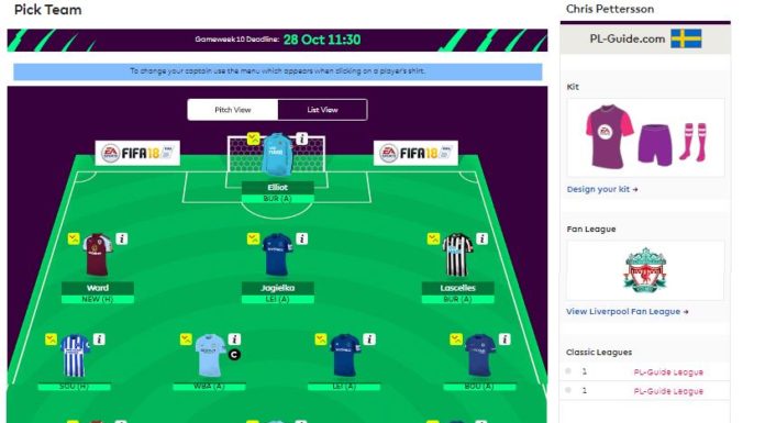 week 10 fpl